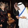خادم الحرمين الشريفين يستقبل المديرة العامة لليونسكو خادم الحرمين الشريفين يستقبل المديرة العامة لليونسكو