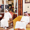 حاكم عجمان يستقبل عبدالله غباش