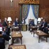 رئيس البرلمان المجري لشيخ الأزهر: نرفض ربط الإرهاب بالإسلام رئيس البرلمان المجري لشيخ الأزهر: نرفض ربط الإرهاب بالإسلام