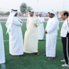 السركال يشهد مباراة في دوري الأشبال ويلتقي رئيس فلج المعلا