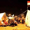 نصب الخيام تمهيداً للاعتصام بميدان التحرير