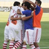 مرتضى منصور يحتفل مع لاعبي الزمالك على ' بشرة خير '