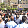 وقفة احتجاجية للمعلمين بالفيوم للمطالبة بتسويتهم بأساتذة الجامعات