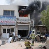 حريق منجرة في الري وإصابة إطفائي