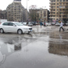 بالصور.. الأمطار الغزيرة تحول شوارع وسط البلد لـ''برك مياه''