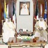 ولي العهد استقبل الخرافي والمحمد والحمود