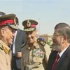 مرسي يستقبل المشير طنطاوي بمقر رئاسة الجمهورية بمصر الجديدة