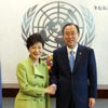 الرئيسة الكورية تلتقي مع الأمين العام للأمم المتحدة