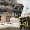 إخماد حريق ورش ومستودع في أبو عريش