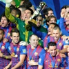 برشلونة يكتسح فاليكانو ويؤجل تتويج الريال