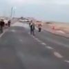 لحظة انهيار جزء من شارع-90 على طريق البحر الميت لحظة انهيار جزء من شارع-90 على طريق البحر الميت