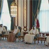 أمير قطر يلتقي الأسرة الحاكمة وأهل الحل والعقد