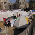 تزايد أعداد خيام المعتصمين في التحرير وسط انتظام حركة المرور